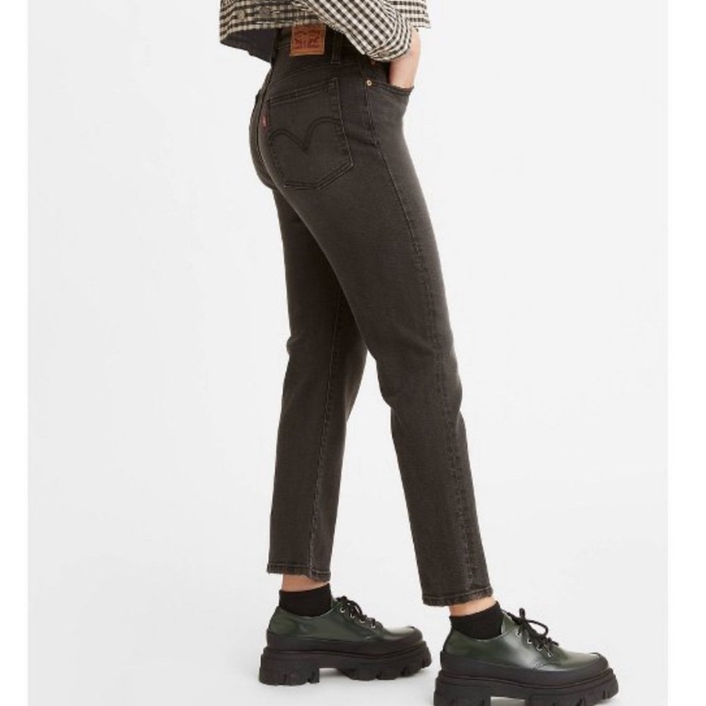 Levis Ribcage straight black denim jeans - 28 W